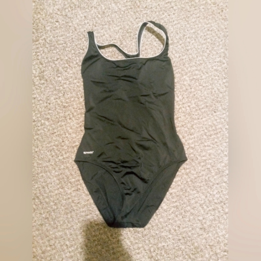 Speedo Women's Classic Black One Piece Swimsuit